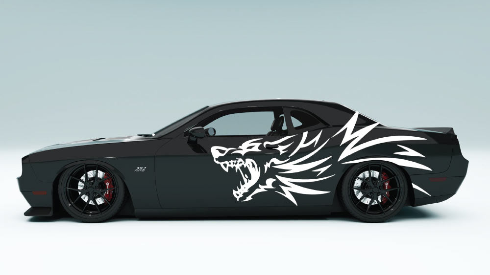 Wolf side Decals and Graphics for Dodge Challenger